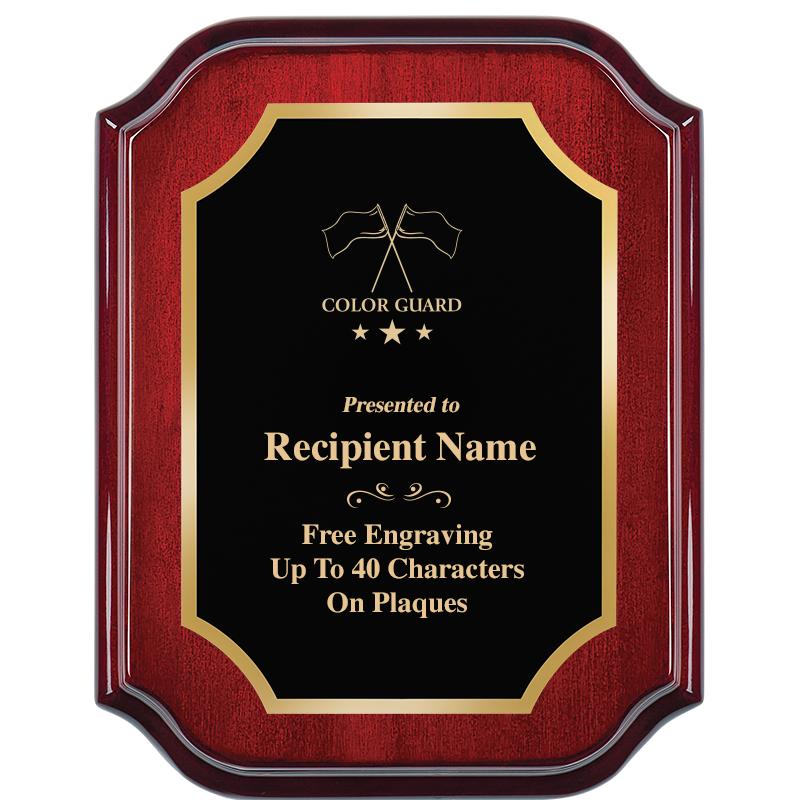 7" X 9" MAHOGANY LIFETIME PLQ