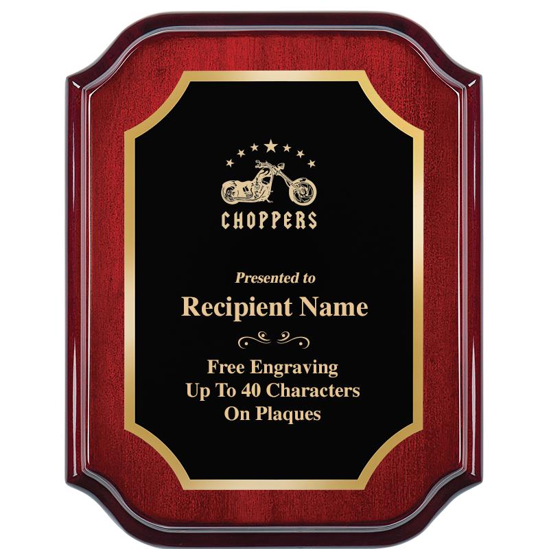 7" X 9" MAHOGANY LIFETIME PLQ