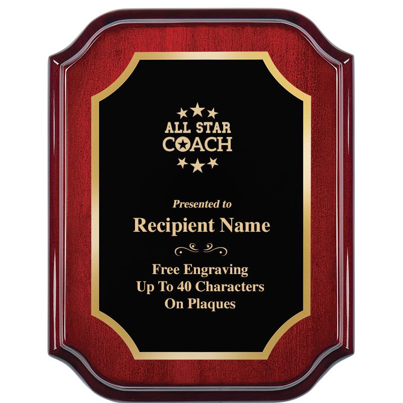 7" X 9" MAHOGANY LIFETIME PLQ