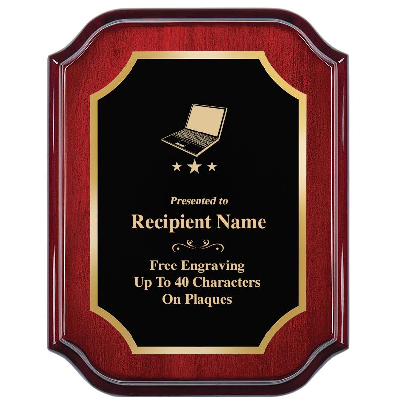 7" X 9" MAHOGANY LIFETIME PLQ