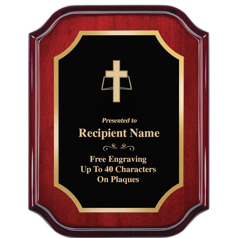 7" X 9" MAHOGANY LIFETIME PLQ