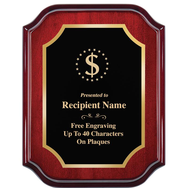 7" X 9" MAHOGANY LIFETIME PLQ