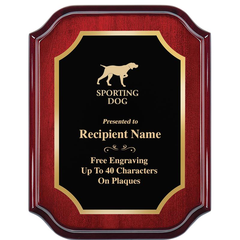 7" X 9" MAHOGANY LIFETIME PLQ