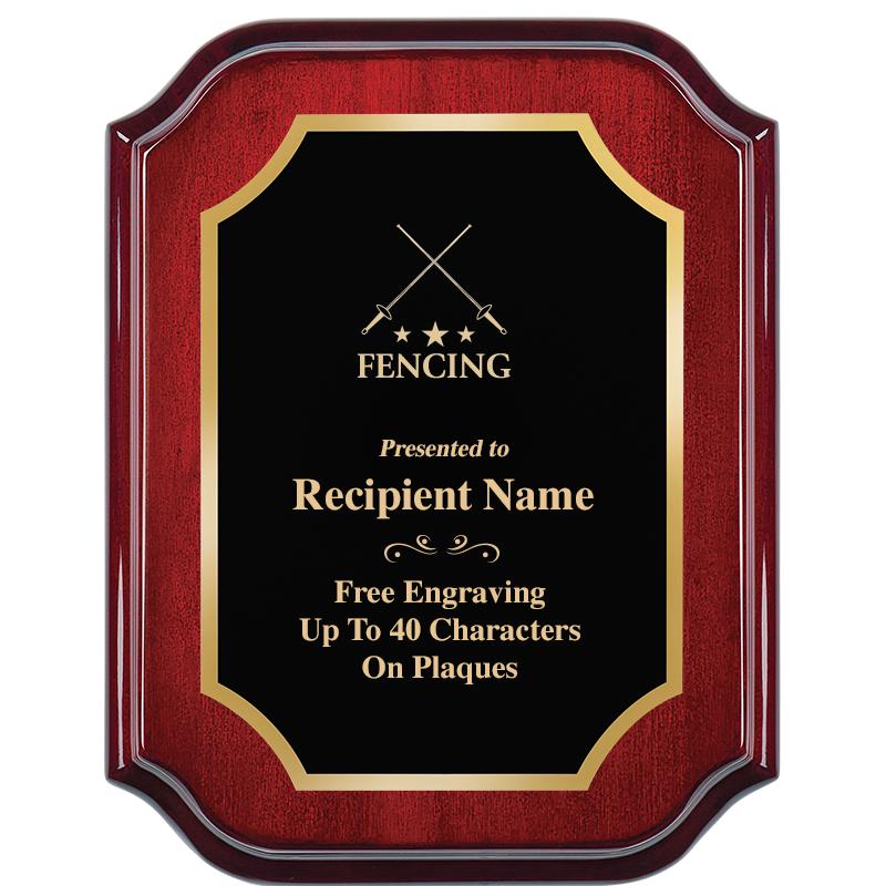 7" X 9" MAHOGANY LIFETIME PLQ