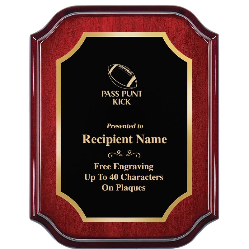 7" X 9" MAHOGANY LIFETIME PLQ