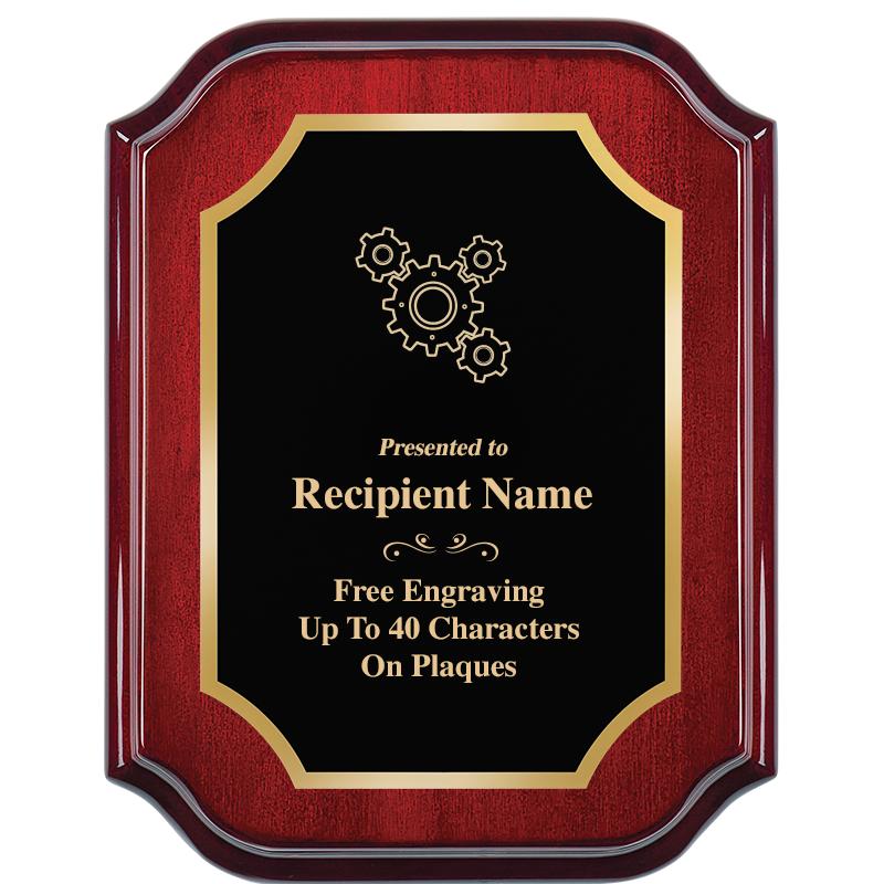 7" X 9" MAHOGANY LIFETIME PLQ