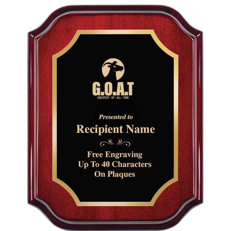 7" X 9" MAHOGANY LIFETIME PLQ