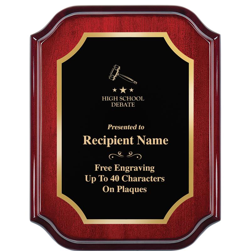 7" X 9" MAHOGANY LIFETIME PLQ