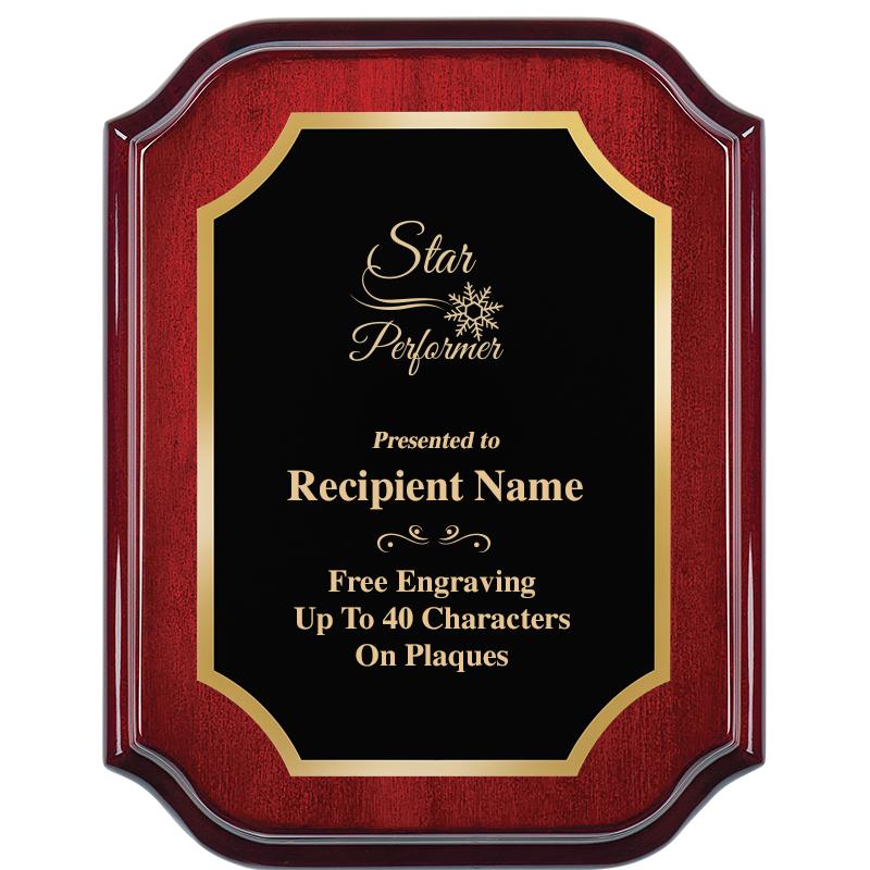 7" X 9" MAHOGANY LIFETIME PLQ