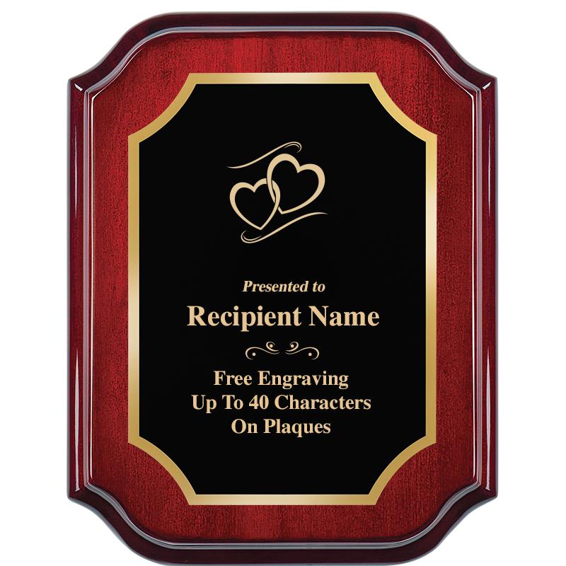 7" X 9" MAHOGANY LIFETIME PLQ