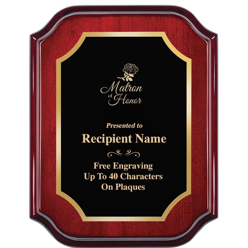 7" X 9" MAHOGANY LIFETIME PLQ