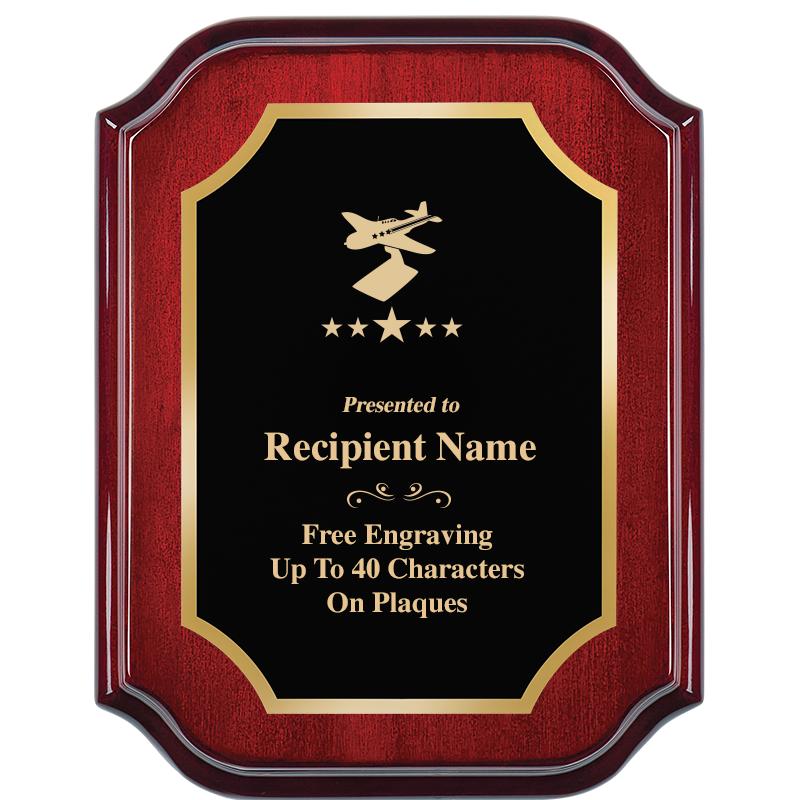 7" X 9" MAHOGANY LIFETIME PLQ