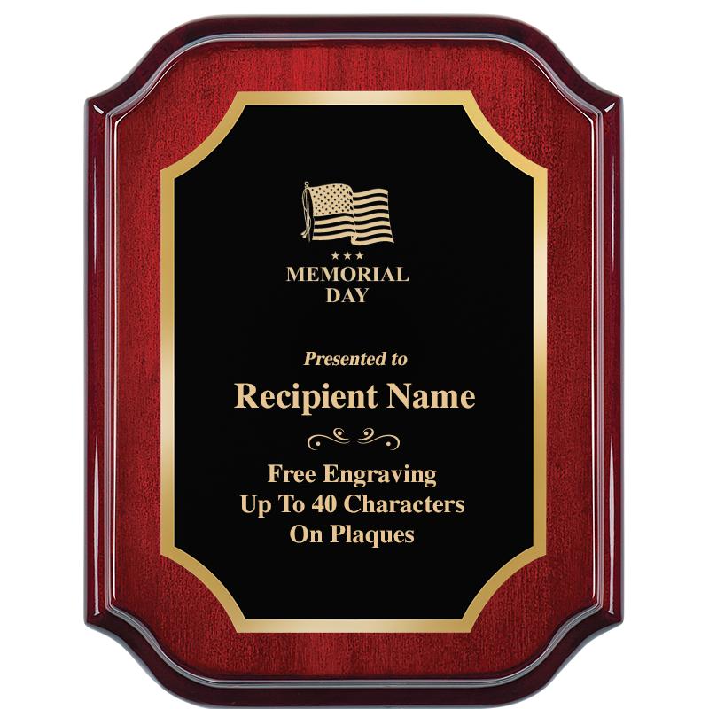 7" X 9" MAHOGANY LIFETIME PLQ