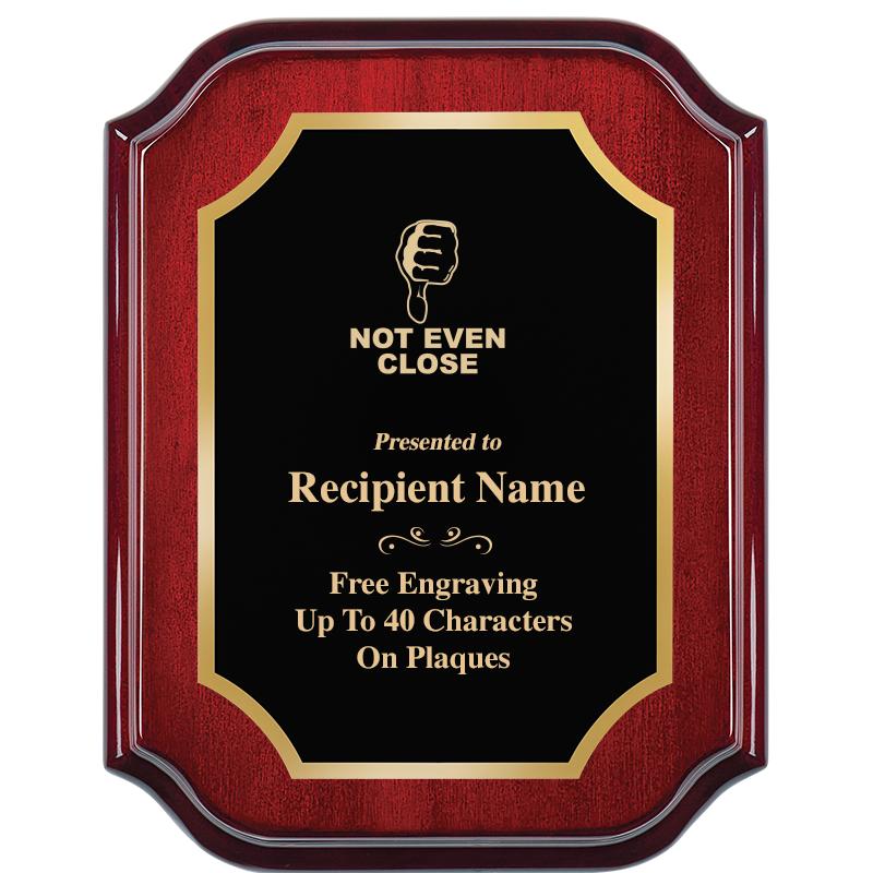 7" X 9" MAHOGANY LIFETIME PLQ