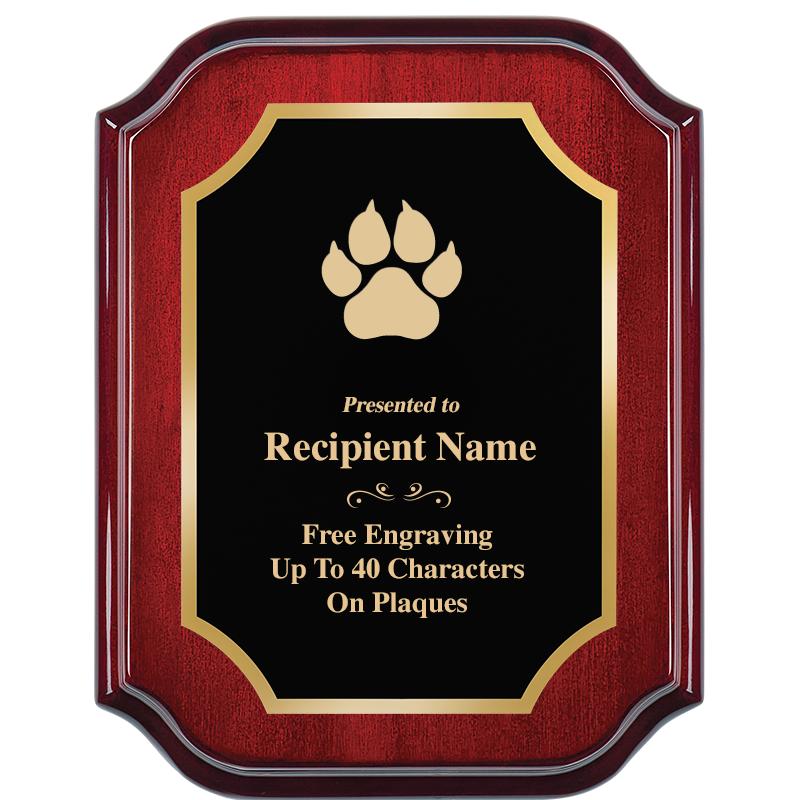 7" X 9" MAHOGANY LIFETIME PLQ