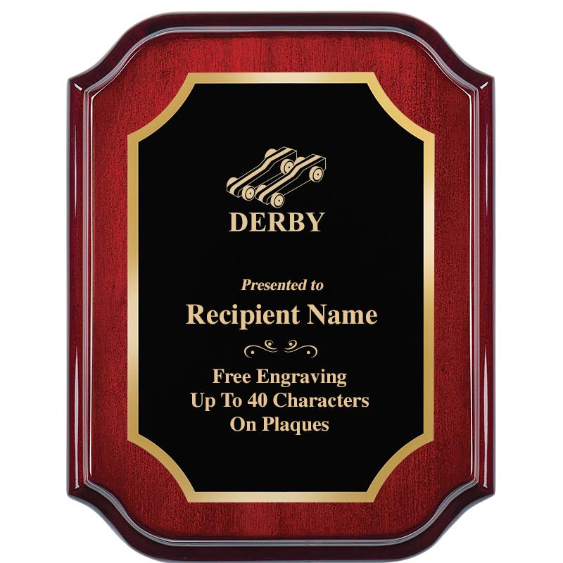 7" X 9" MAHOGANY LIFETIME PLQ