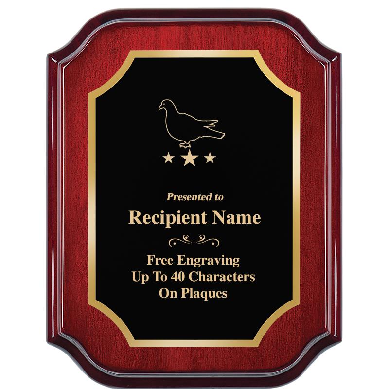 7" X 9" MAHOGANY LIFETIME PLQ