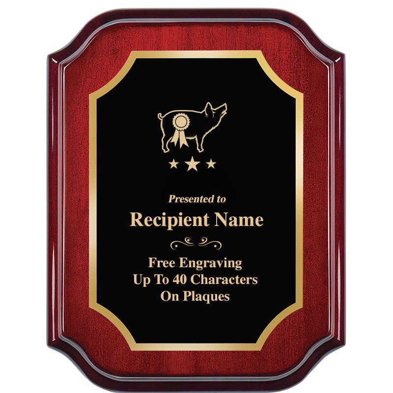 7" X 9" MAHOGANY LIFETIME PLQ