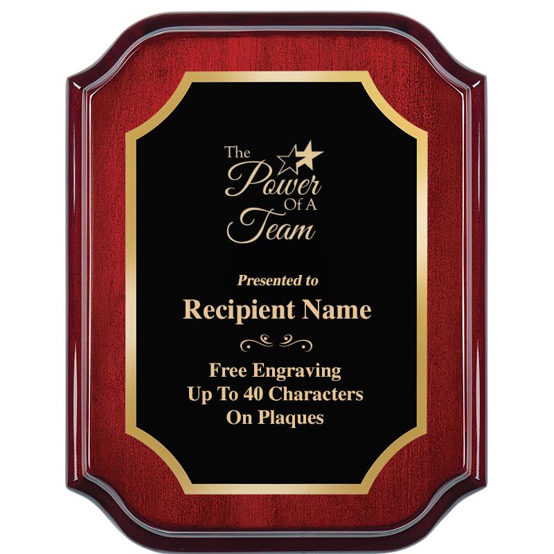 7" X 9" MAHOGANY LIFETIME PLQ