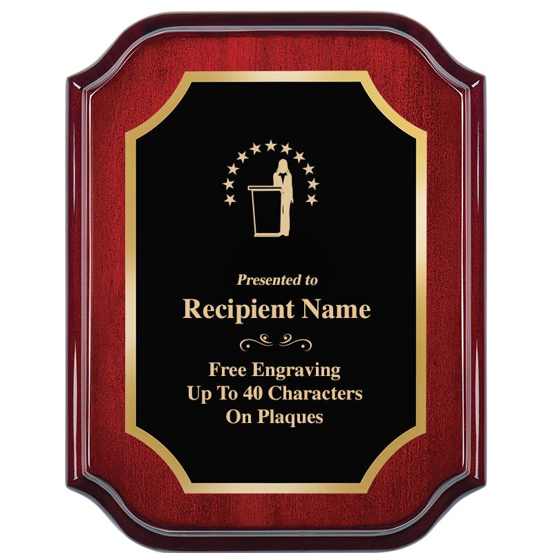 7" X 9" MAHOGANY LIFETIME PLQ