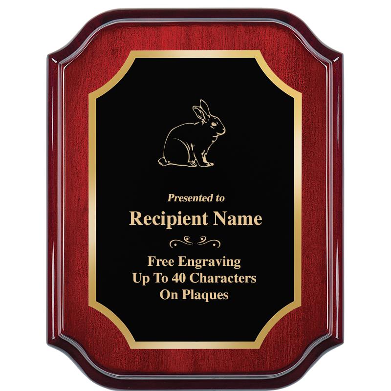 7" X 9" MAHOGANY LIFETIME PLQ