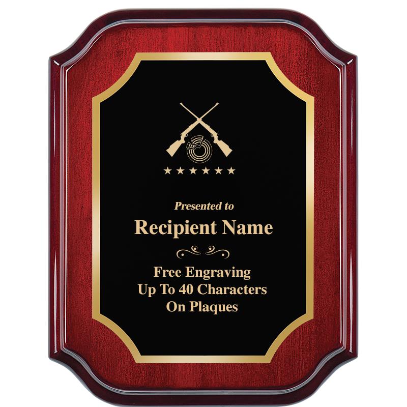 7" X 9" MAHOGANY LIFETIME PLQ