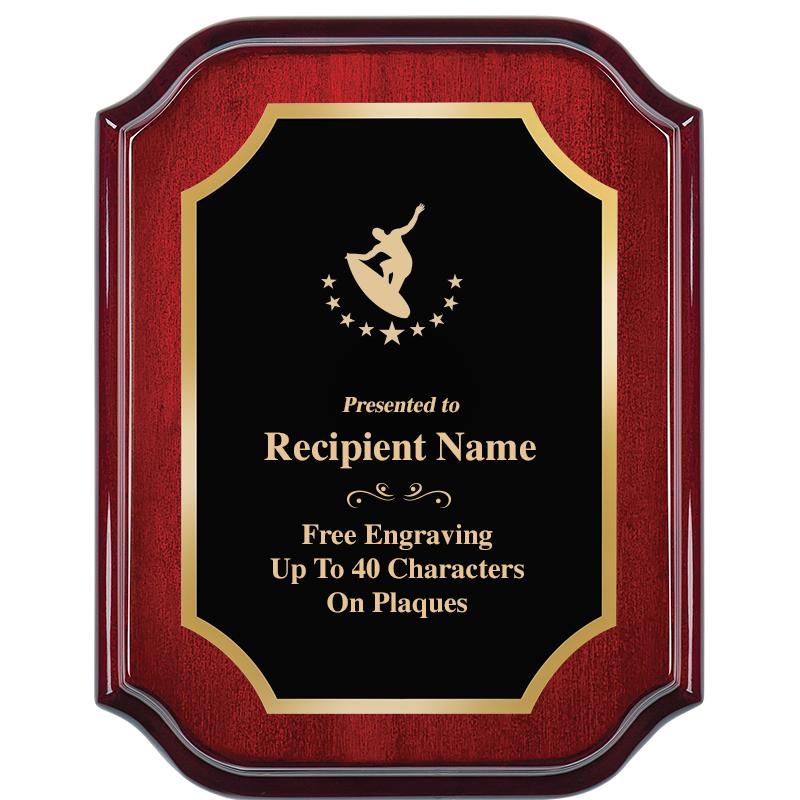 7" X 9" MAHOGANY LIFETIME PLQ