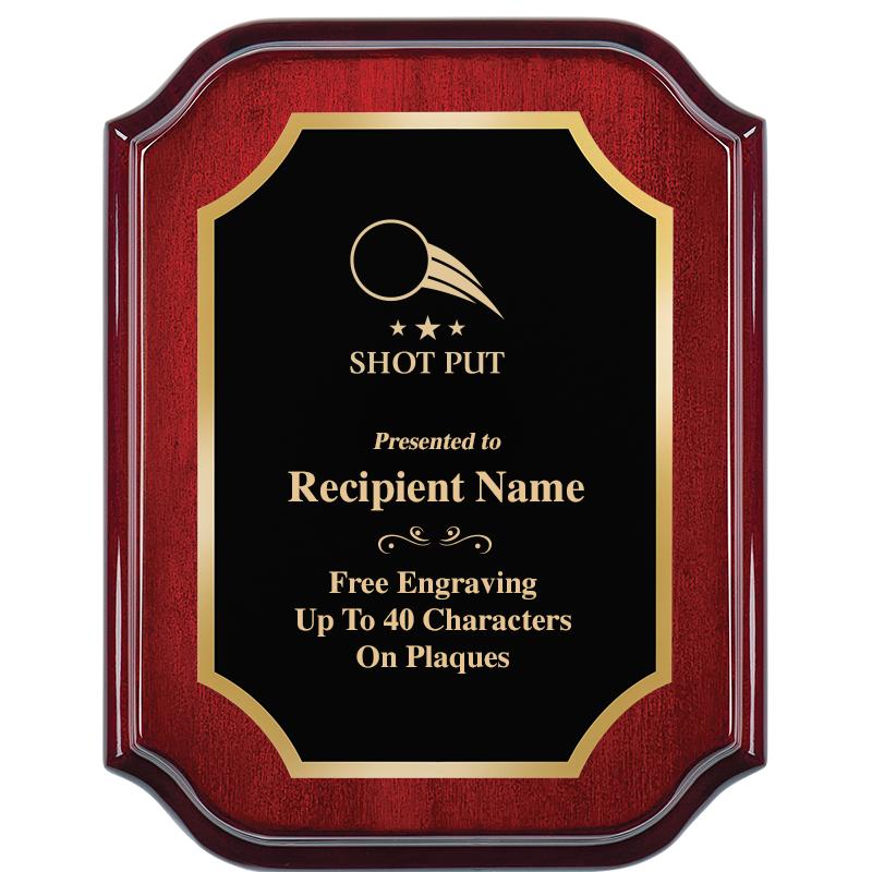 7" X 9" MAHOGANY LIFETIME PLQ