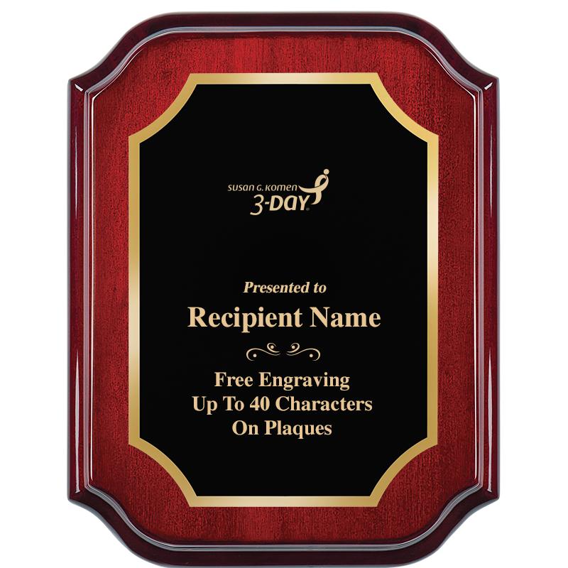 7" X 9" MAHOGANY LIFETIME PLQ