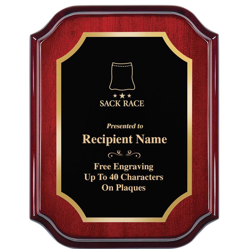 7" X 9" MAHOGANY LIFETIME PLQ