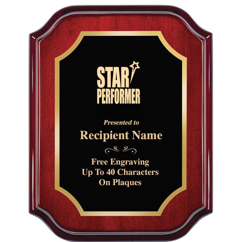 7" X 9" MAHOGANY LIFETIME PLQ