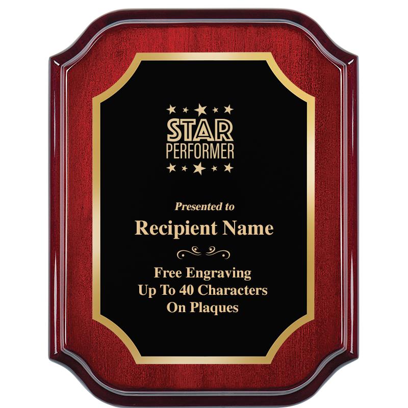 7" X 9" MAHOGANY LIFETIME PLQ