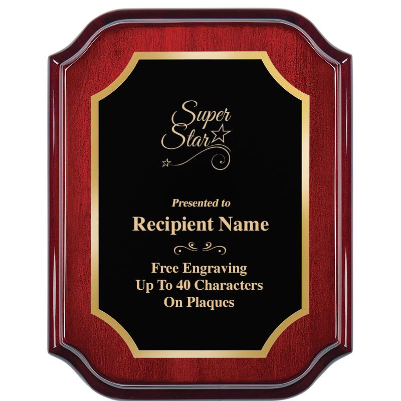 7" X 9" MAHOGANY LIFETIME PLQ