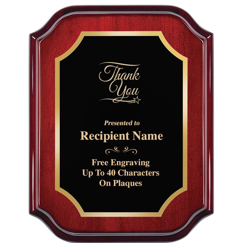 7" X 9" MAHOGANY LIFETIME PLQ