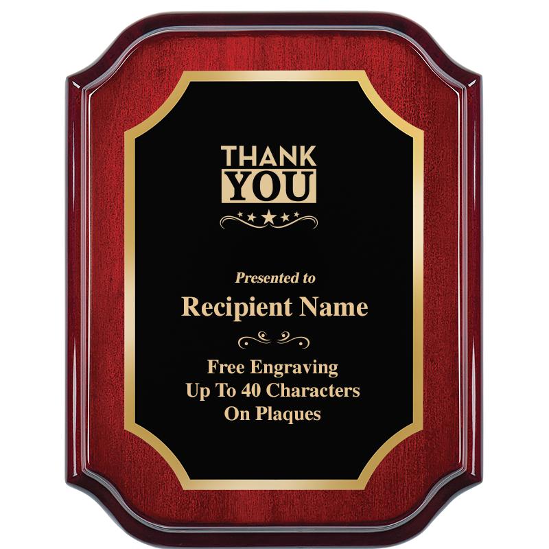 7" X 9" MAHOGANY LIFETIME PLQ