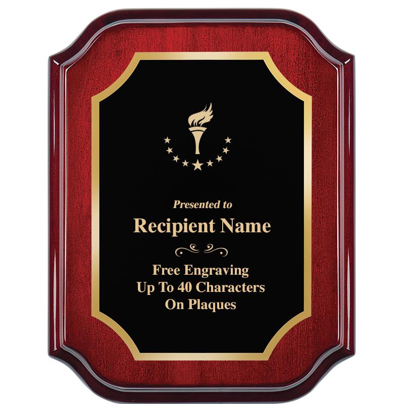 7" X 9" MAHOGANY LIFETIME PLQ