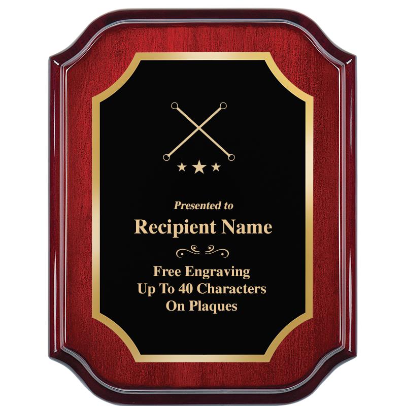 7" X 9" MAHOGANY LIFETIME PLQ