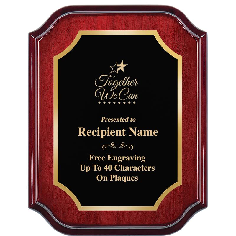 7" X 9" MAHOGANY LIFETIME PLQ