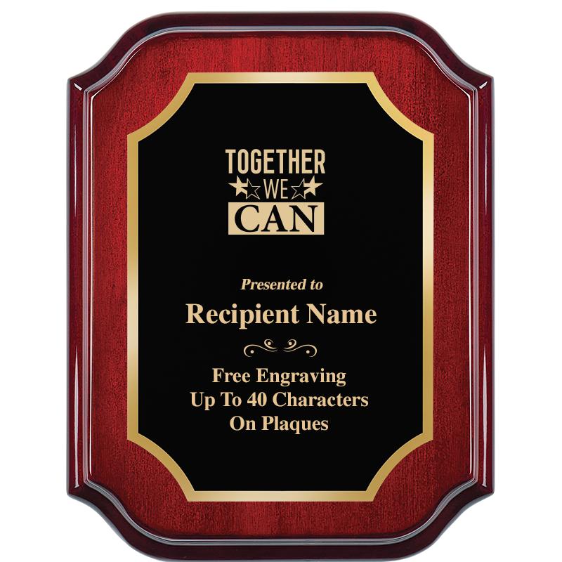 7" X 9" MAHOGANY LIFETIME PLQ