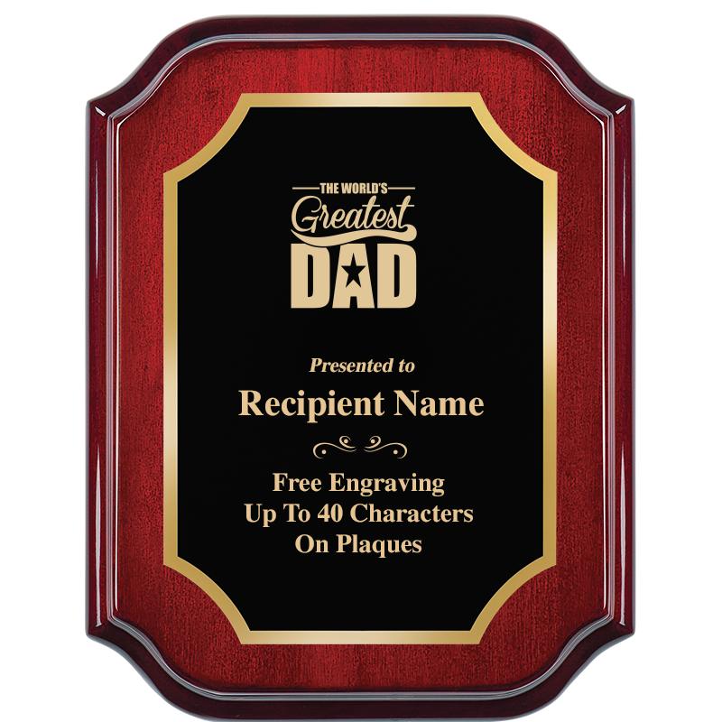 7" X 9" MAHOGANY LIFETIME PLQ