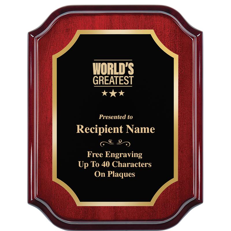 7" X 9" MAHOGANY LIFETIME PLQ