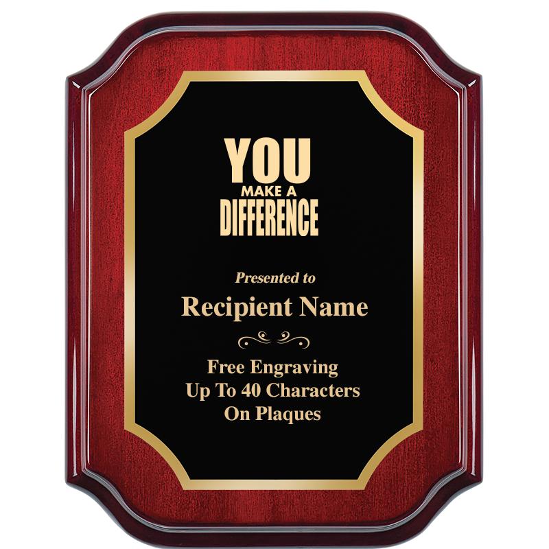 7" X 9" MAHOGANY LIFETIME PLQ