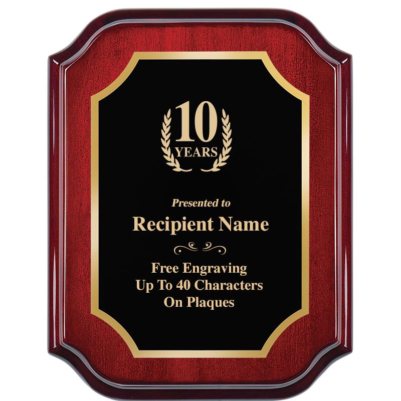 7" X 9" MAHOGANY LIFETIME PLQ