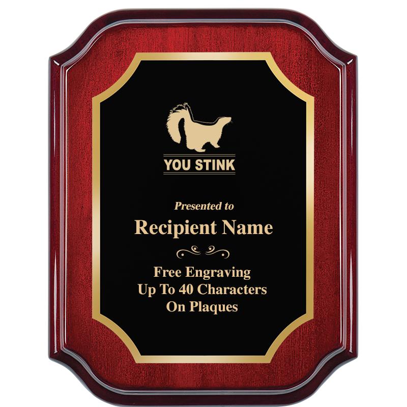 7" X 9" MAHOGANY LIFETIME PLQ