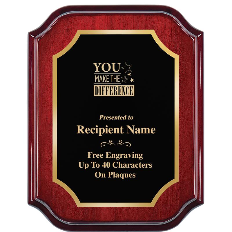 7" X 9" MAHOGANY LIFETIME PLQ