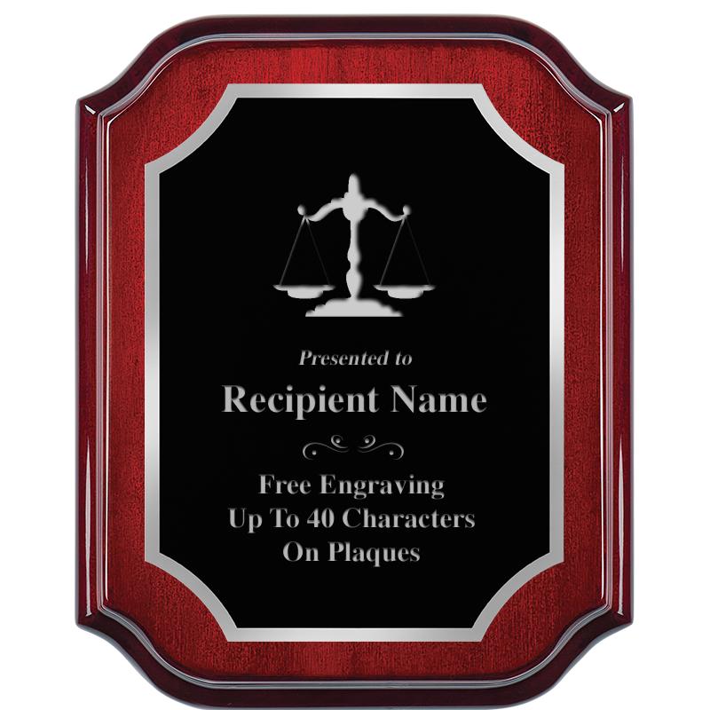 8X10 MAHOGANY LIFETIME SLV PLQ