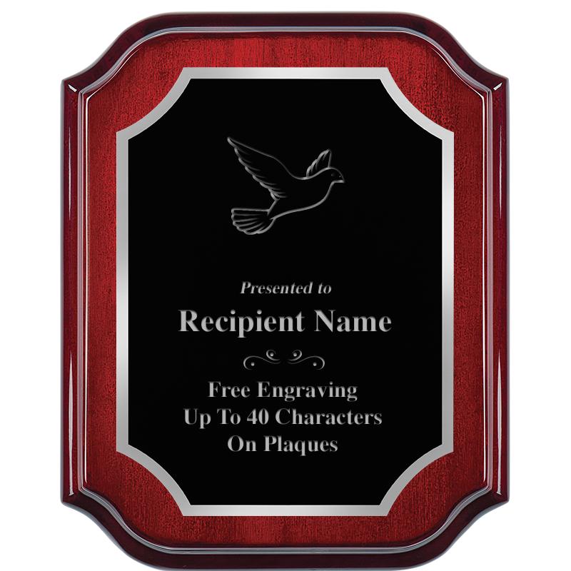 8X10 MAHOGANY LIFETIME SLV PLQ