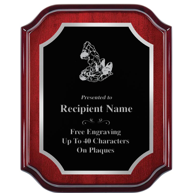 8X10 MAHOGANY LIFETIME SLV PLQ