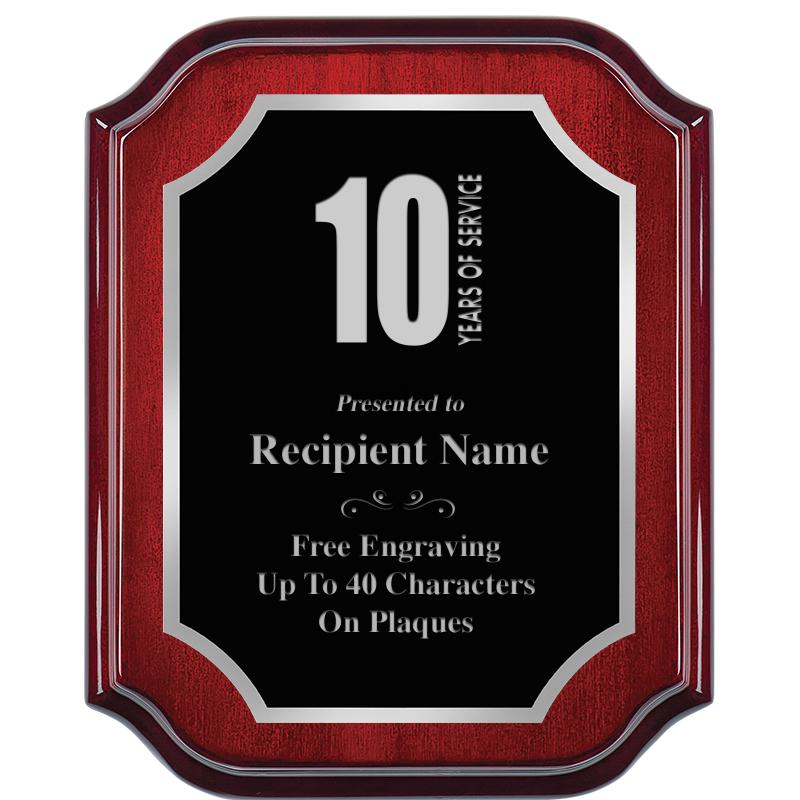 8X10 MAHOGANY LIFETIME SLV PLQ