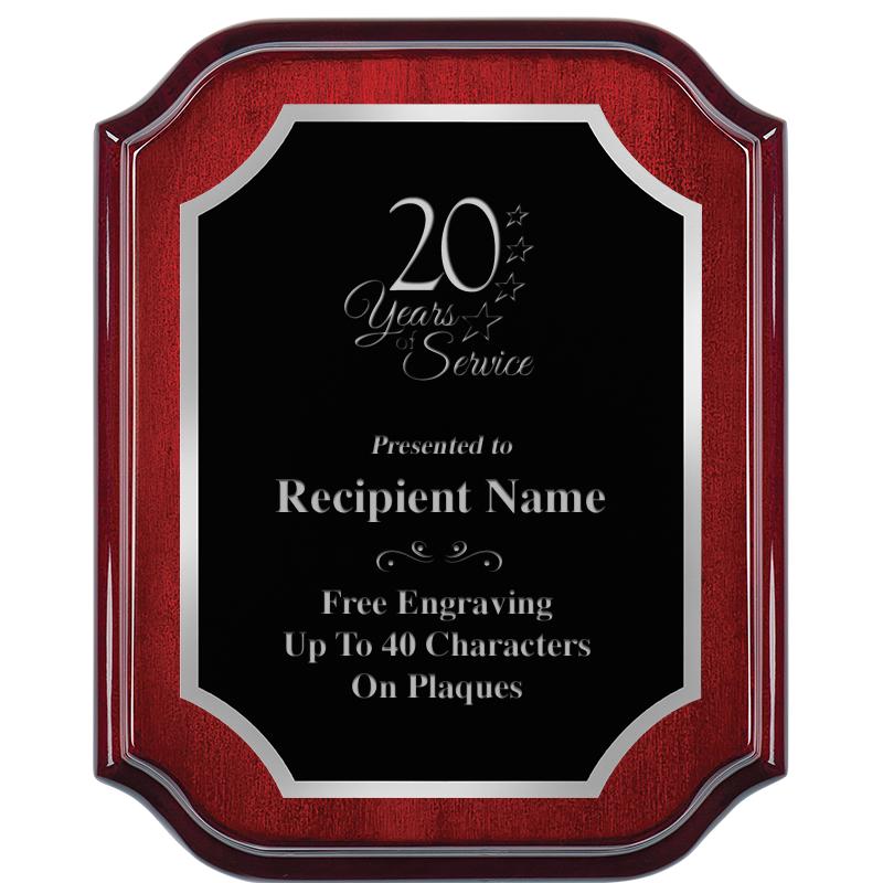 8X10 MAHOGANY LIFETIME SLV PLQ